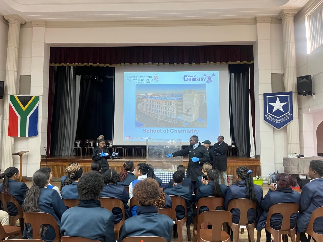 A live chemistry demonstration from the Wits School of Chemistry